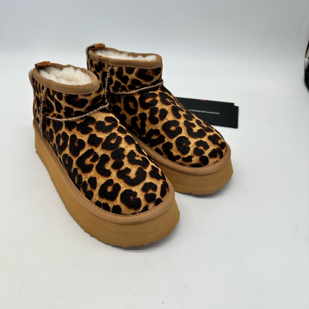 Australia Luxe Collective Cosy Ultra Platfoam Leopard Boots NWT US 8 | EU 39